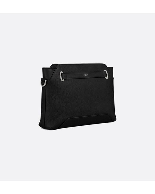 Dior Black Normandie A5 Triangle Pouch for men