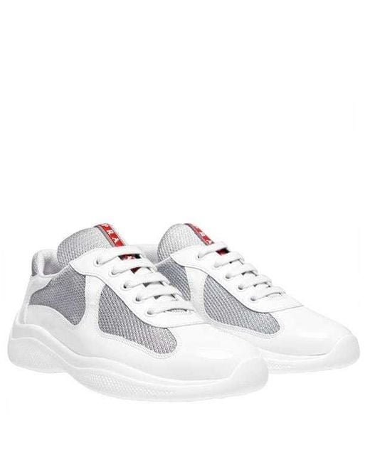 Prada White Americas Cup Trainers