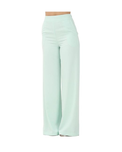Patrizia Pepe Green Wide-Leg Trousers