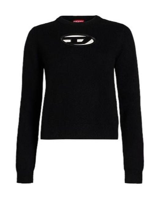 DIESEL Black Simple Solid-Color Top