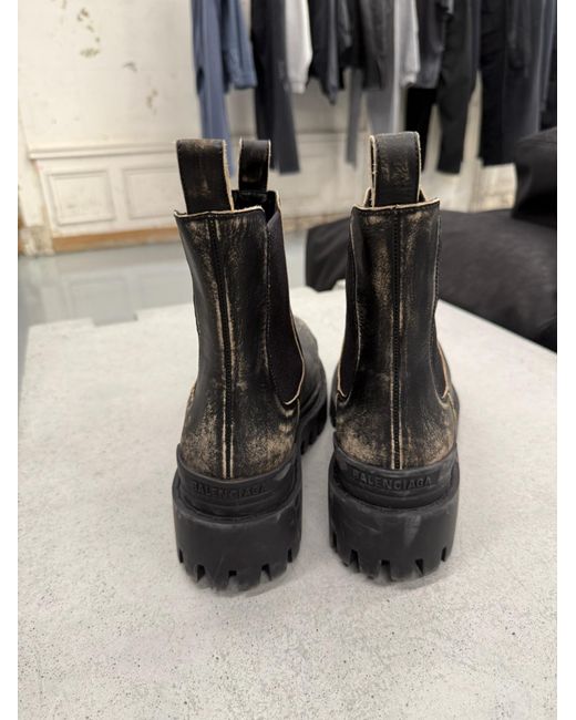 Balenciaga Black Strike Chels for men