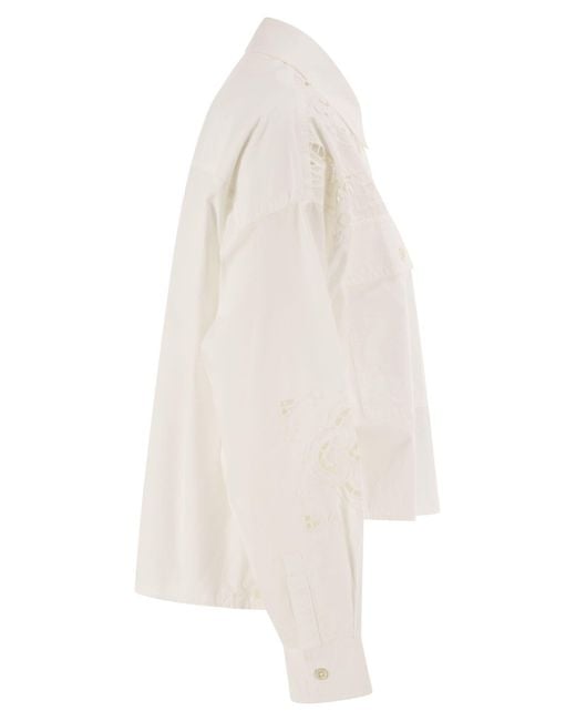Weekend by Maxmara White Collared Long-Sleeved Shirt