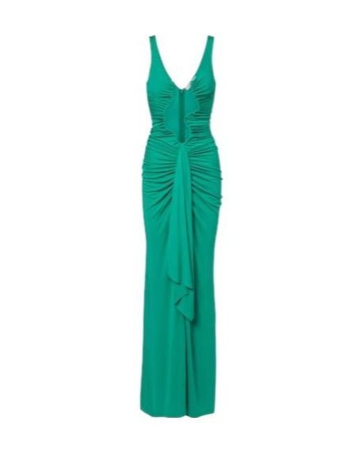 Christopher Esber Green Salacia Ruched Jersey Maxi Dress