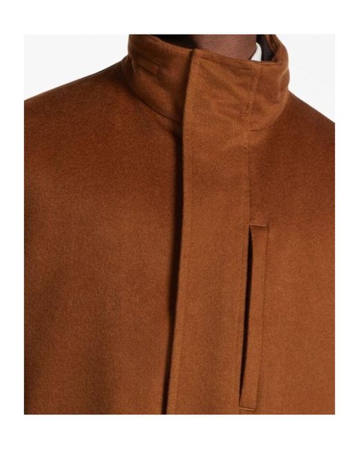 Zegna Brown Long-Sleeved Casual Jacket for men