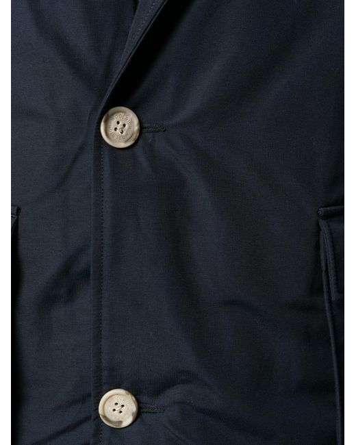 Woolrich Blue Dark Hooded Down Jacket for men