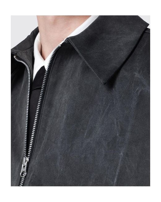 Séfr Black Collared Long-Sleeved Casual Jacket for men
