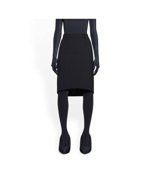 Balenciaga Blue Gonna A Tubino Hourglass Da Donna