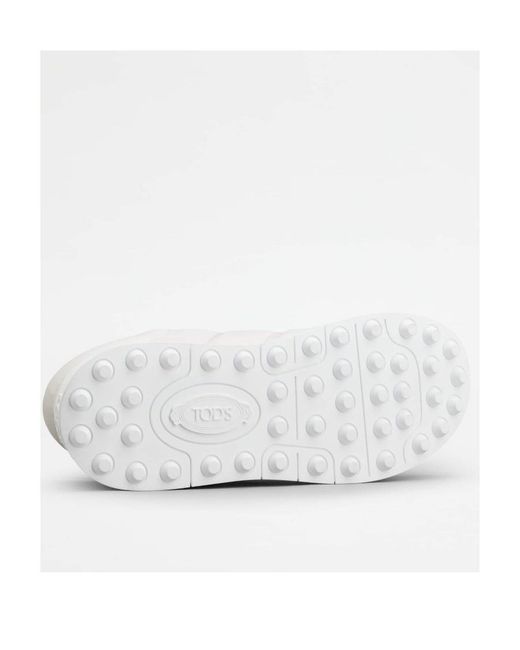 Tod's White Logo Low-Cut Casual Sneakers for men