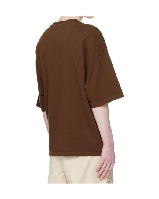 Entire studios Brown Crew-Neck Short-Sleeve T-Shirt for men