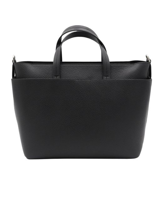Fabiana Filippi Black Logo Patch Tote Bag