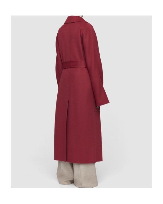 Joseph Red Spencer Double Face Cashmere Coat