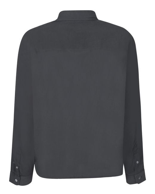 AMI Black Long Sleeve Buttoned Shirt for men