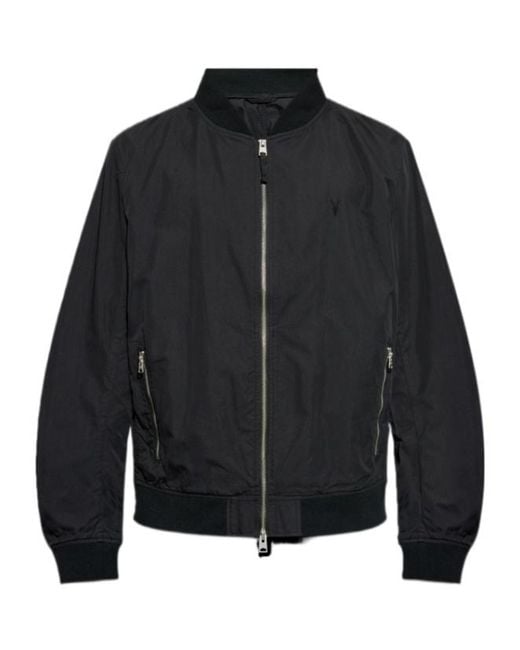 AllSaints Black Classic Bomber Jacket for men