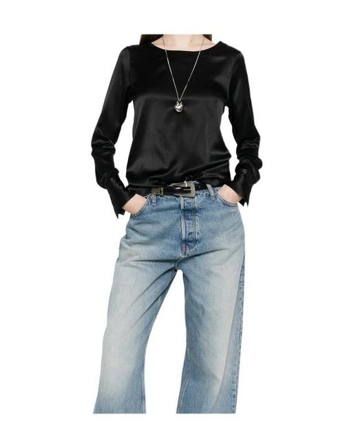 Mazzarelli Black Angie Long-Sleeve Top