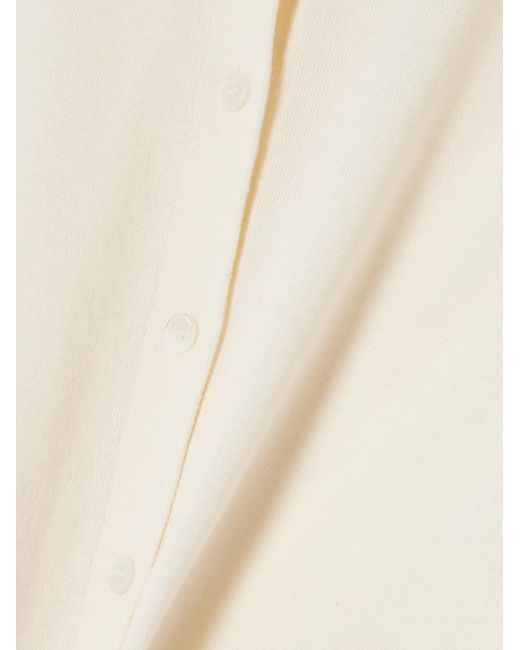 Joseph White Button Long Sleeve Sweater