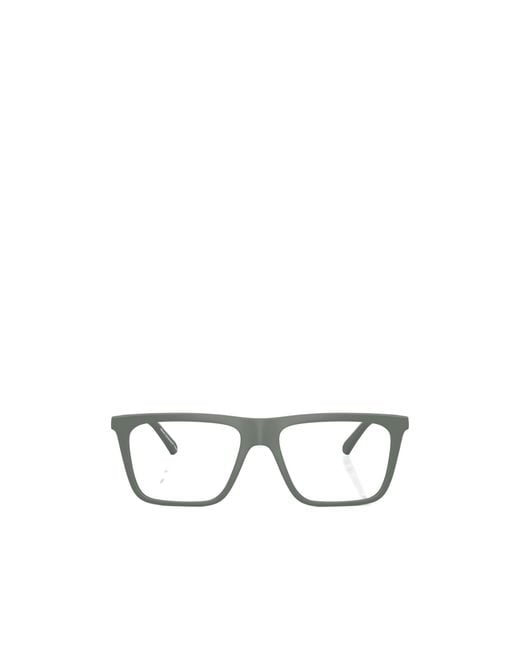 Emporio Armani White Square-Frame Sunglasses for men
