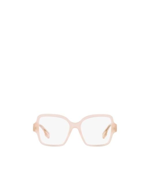 Burberry White Eyewear Square Frame Glasses