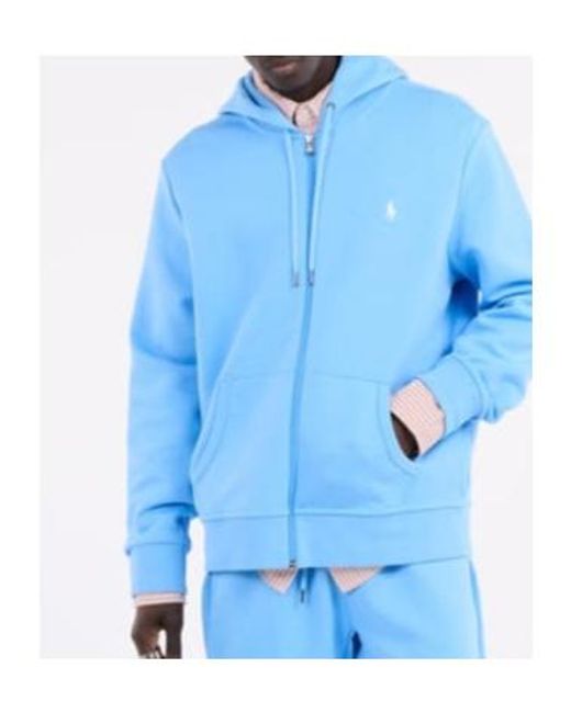Polo Ralph Lauren Blue Ralph Lauren Zip-Up Logo Hoodie for men