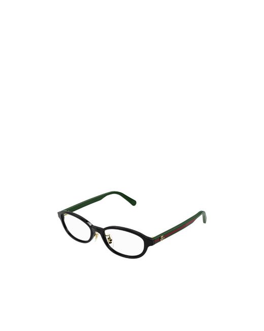 Gucci White Eyewear Rectangle Frame Glasses