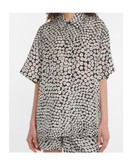 Stella McCartney White Floral Silk Shirt