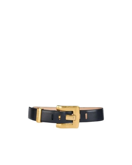 Balmain White Anthem Buckle Belt
