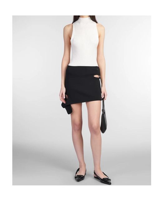 Courreges White Courrèges Sleeveless Ribbed-Knit Tank Top