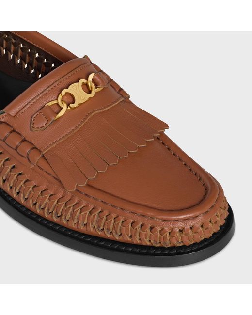Céline Brown Luco Braided Loafer