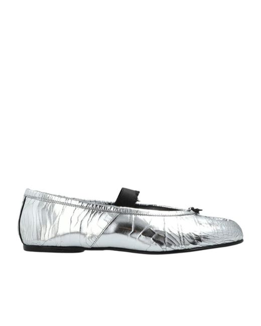 Maison Margiela White Tabi Toe Ballet Flats