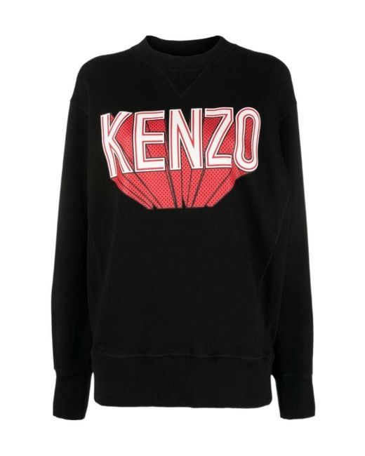 KENZO Black Logo-Print Cotton Sweatshirt