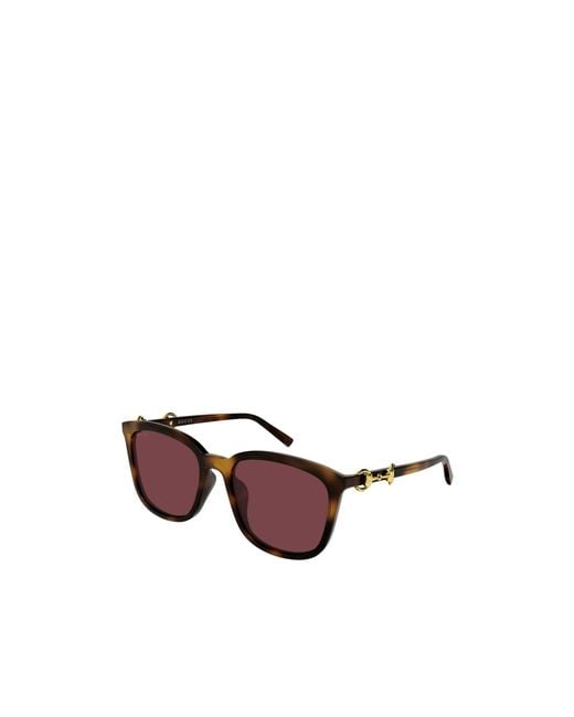 Gucci Purple Eyewear Square Frame Sunglasses