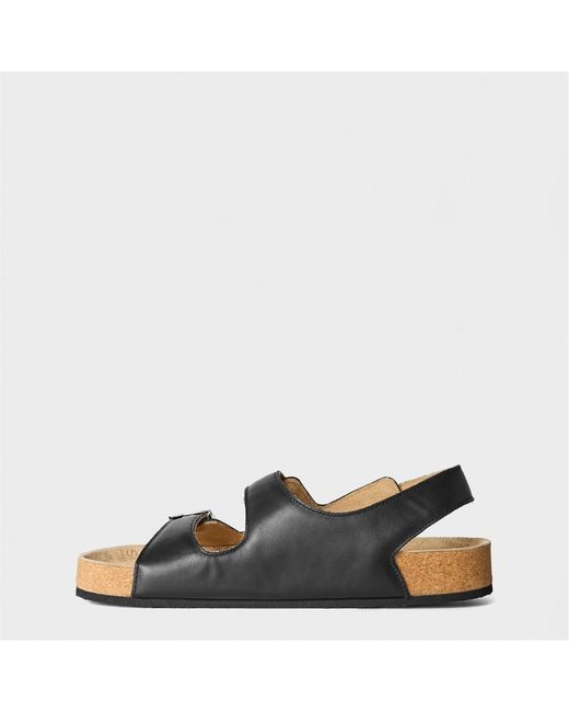 Balenciaga Black Flat Sandals