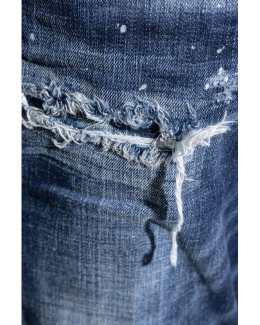 DSquared² Blue Mid-Rise Slim Jeans for men