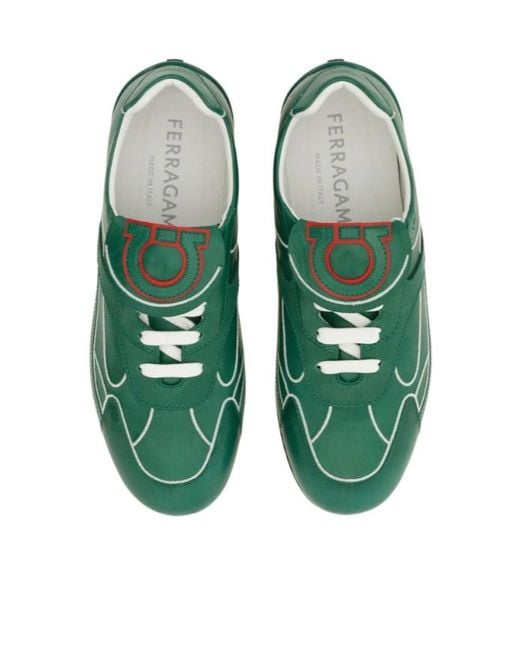 Ferragamo Green Low-Top Sneaker for men