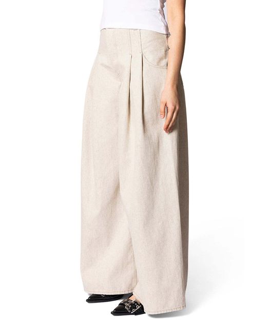 Jacquemus Natural Pleated-Detail Jeans
