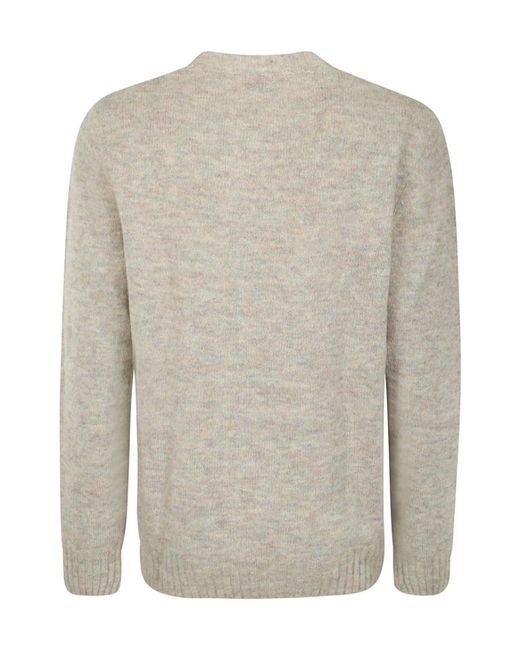 A.P.C. Gray Crewneck Knitted Jumper for men
