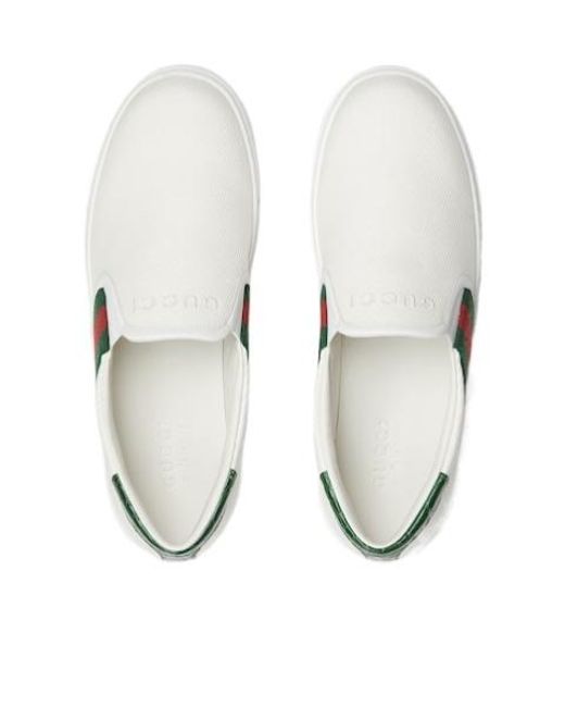 Gucci White Ace Slip-On Sneaker, Fabric for men