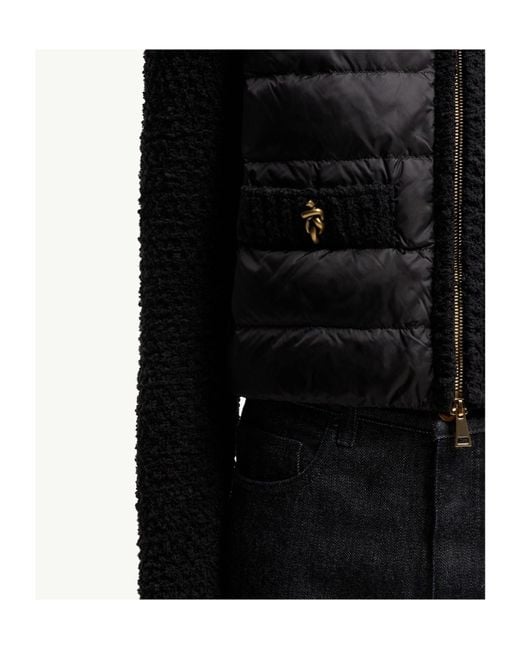 Moncler Black Padded Zip-Up Cardigan