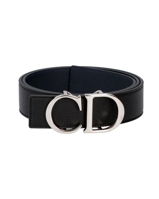 Dior White Homme Cd Plaque Reversible Belt for men