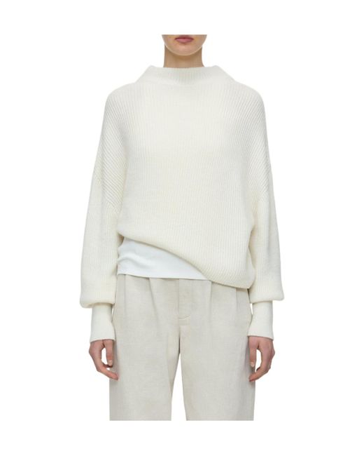 Closed White Crew-Neck Ribbed Jumper