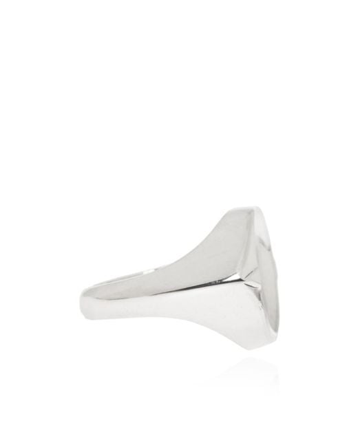 Bottega Veneta White Signet Ring