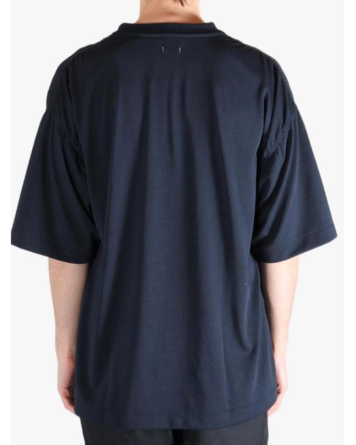Nanamica Blue Crew Neck Pocket T-Shirt for men