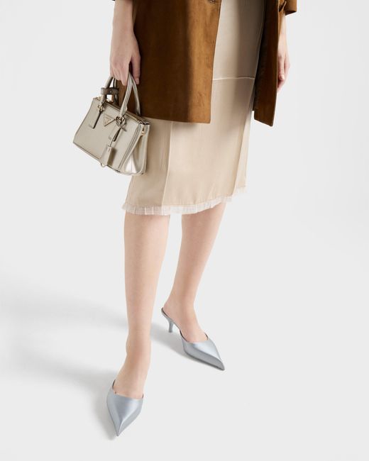 Prada Natural Galleria Patent Saffiano Leather Mini-Bag