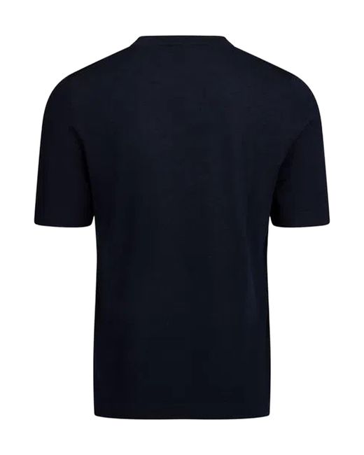 Gran Sasso Blue Short-Sleeve Sweater for men
