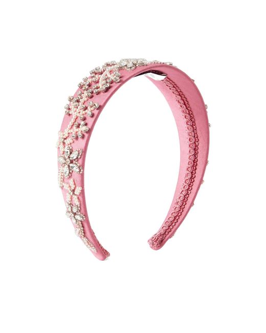 Erdem Pink Embellished Headband