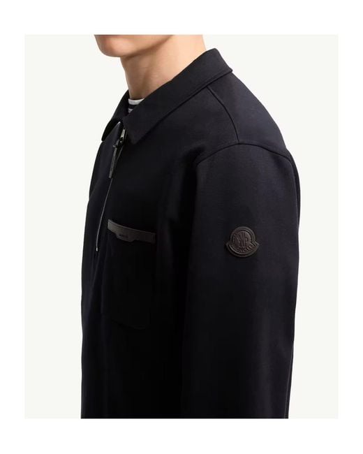 Moncler Blue Zip-Throughs for men