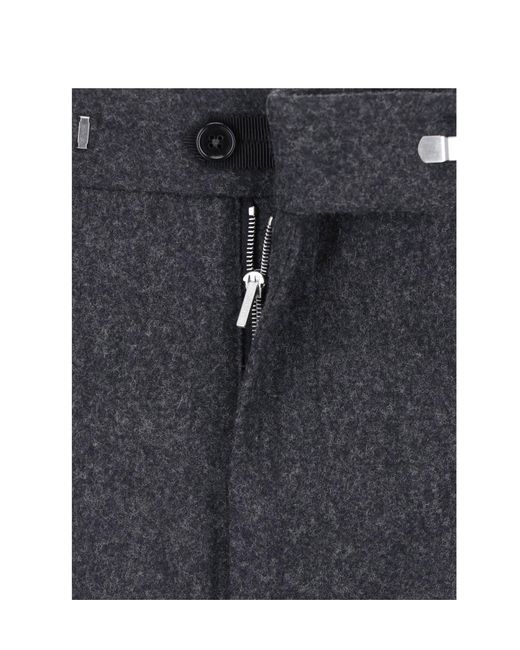 Jil Sander Gray Straight-Leg Casual Trousers for men