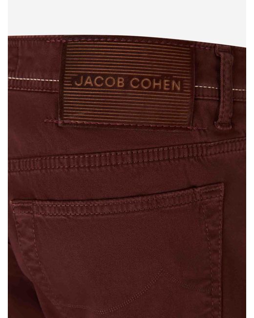 Jacob Cohen Brown Logo-Embroidered Jeans for men
