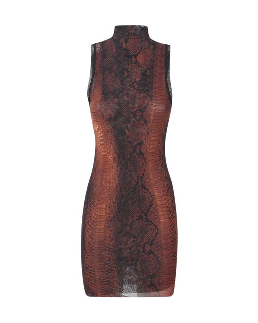 Jean Paul Gaultier Purple High-Necked Dress
