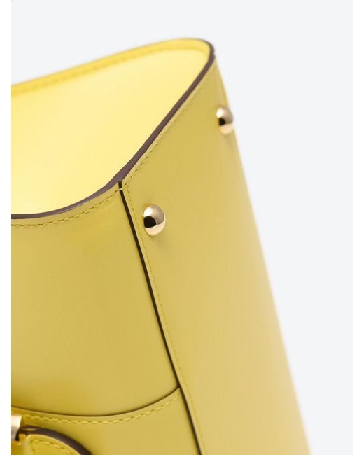 Delvaux Yellow Brillant Mini Tote Bag