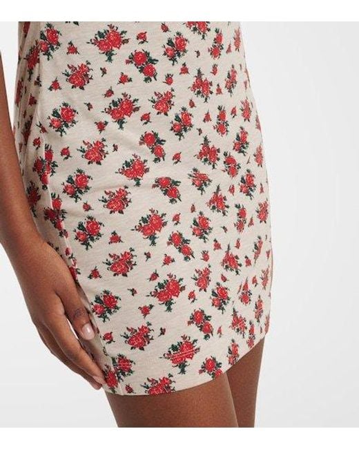 Vivienne Westwood Pink Anna Floral Cotton Jersey Minidress